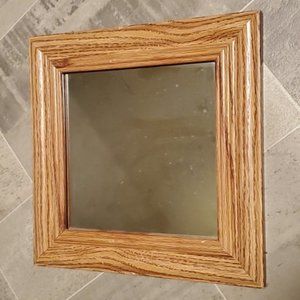 Oak Square Accent Mirror